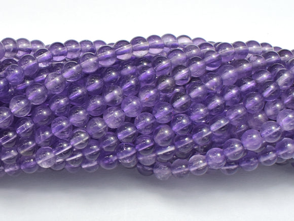 Amethyst Beads, 4mm (4.5mm) Round-BeadDirect