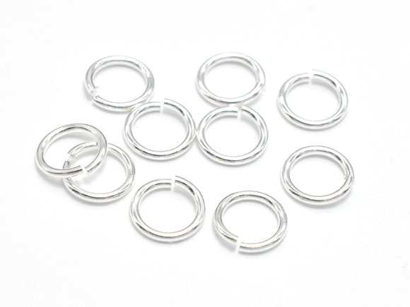 200pcs 8mm Open Jump Ring, 1mm (18gauge), Silver Plated-Metal Findings & Charms-BeadDirect