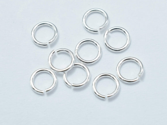 50pcs 925 Sterling Silver Open Jump Ring, 4mm-Metal Findings & Charms-BeadDirect