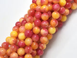 Jade - Yellow & Orange, 8mm Round-BeadDirect