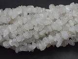 Clear Quartz, 4mm - 10mm Chips Beads, 31 Inch