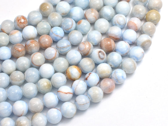 Jade - Light Blue, 8mm Round-BeadDirect