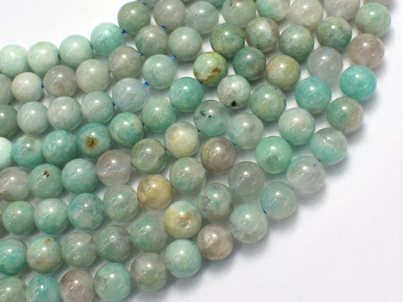 Amazonite Beads, 8mm Round-BeadDirect