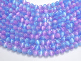 Selenite - Purple & Blue, 8mm (8.5mm) Round-BeadDirect