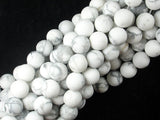 Matte White Howlite, 10mm Round Beads