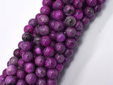 Gray Picture Jasper - Purple, 8mm (8.5mm)-BeadDirect