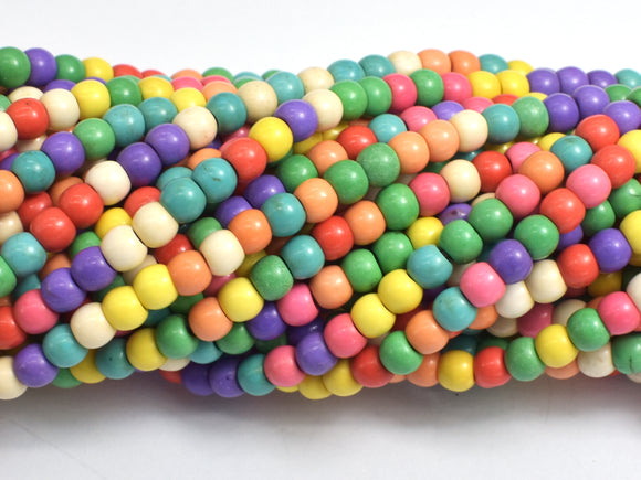 Howlite Beads, Multicolored, 4mm, 15 Inch