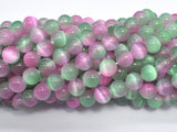 Selenite - Green & Purple, 8mm (8.5mm)-BeadDirect