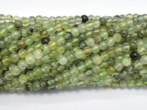 Prehnite Beads, 4mm Round Beads-BeadDirect
