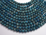 Gray Picture Jasper - Blue, 8mm (8.5mm)-BeadDirect