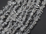 Clear Quartz, 4mm - 9mm Pebble Chips Beads, 31 Inch