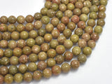 Chinese Unakite Beads, Round, 8mm-BeadDirect