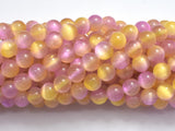 Selenite - Pink & Yellow, 8mm (8.5mm)-BeadDirect