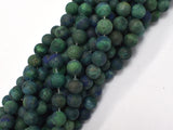 Matte Azurite Malachite Beads, 8mm Round Beads
