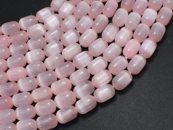 Selenite, Gypsum, Pink, 6x9mm Tube-BeadDirect