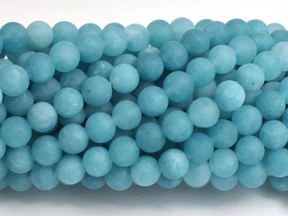 Matte Jade - Blue, 6mm Round-BeadDirect