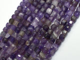 Amethyst, 5.5x5.5mm Faceted Cube Beads, 13 Inch-BeadDirect