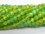 Selenite - Green & Yellow, 6mm (6.5mm)-BeadDirect