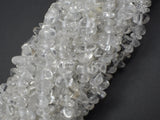Clear Quartz, 4mm - 9mm Pebble Chips Beads, 31 Inch