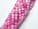 Jade - Pink & White, 6mm Round-BeadDirect