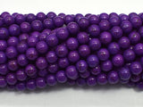 Purple Howlite, 6mm Round Beads-BeadDirect