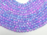 Selenite - Purple & Blue, 6mm (6.5mm) Round-BeadDirect