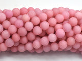 Matte Jade - Rose Pink, 8mm Round-BeadDirect