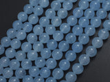 Jade - Aqua Blue, 8mm Round-BeadDirect