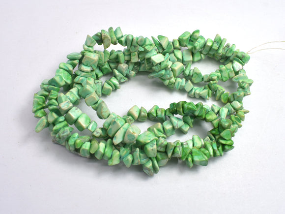 Turquoise Howlite, 4mm - 9mm Chips Beads, 34 Inch-BeadDirect