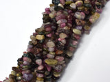 Watermelon Tourmaline, 4mm - 9mm Chips Beads, 33 Inch-BeadDirect