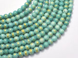 Mashan Jade - Green & Blue, 6mm (6.5mm) Round-BeadDirect