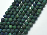 Matte Azurite Malachite Beads, 8mm Round Beads
