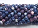 Rain Flower Stone, Blue & Purple, 6mm (6.7 mm) Round-BeadDirect