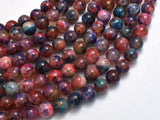 Agate - Multi Color, 8mm Round-BeadDirect
