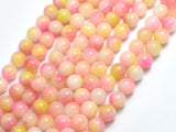Jade - Pink & Yellow, 8mm Round-BeadDirect
