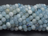 Aquamarine Beads, 6mm Round Beads-BeadDirect