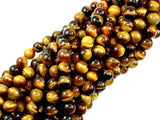 Tiger Eye Beads, 8mm (8.5 mm)-BeadDirect