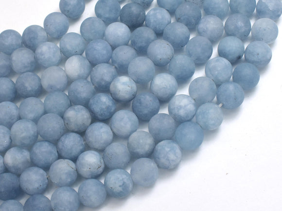 Matte Jade - Aquamarine Color, 8mm Round-BeadDirect