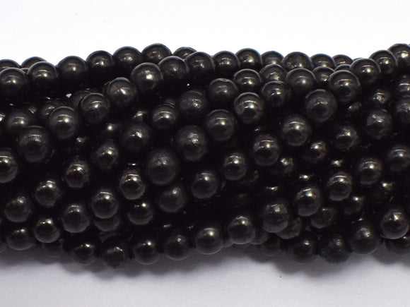 Genuine Shungite, 4mm (4.6mm) Round-BeadDirect