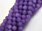 Matte Jade - Purple, 8mm Round-BeadDirect