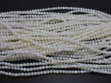 Mother of Pearl, MOP, Creamy White, 4mm, Round-BeadDirect