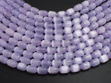 Selenite, Gypsum, Purple, 6x9mm Tube-BeadDirect
