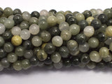 Green Line Quartz, 6mm Round Beads-BeadDirect