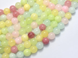 Jade - Multi Color, 8mm (8.5mm) Round-BeadDirect