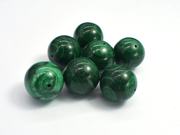 Natural Malachite, 20mm Round Beads, 1piece