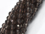 Smoky Quartz, 4mm Micro Faceted Round-BeadDirect