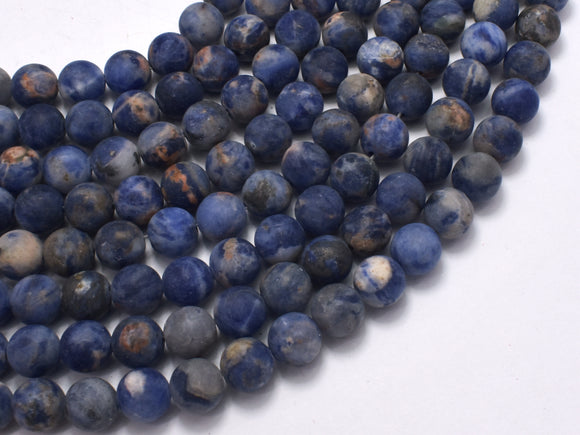 Matte Sodalite Beads, 8mm, Round Beads-BeadDirect