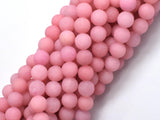 Matte Jade - Rose Pink, 8mm Round-BeadDirect