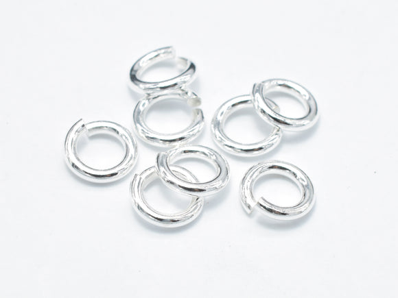10pcs 925 Sterling Silver Open Jump Ring, 5.9mm, 1mm (18guage)-BeadDirect