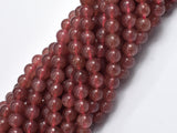 Strawberry Quartz Beads, Lepidocrocite, 6mm Round Beads-BeadDirect